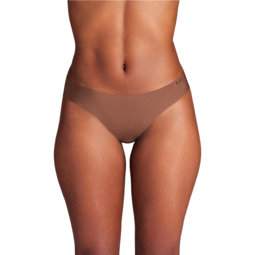 Womens Under Armour Pure Stretch No Show Thongs - Solid 3-Pack