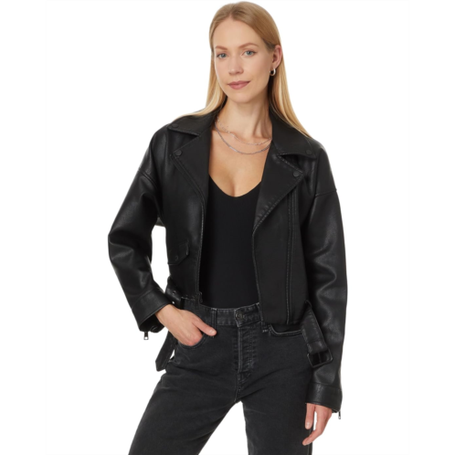 Levi s Relaxed Crop Faux Leather Moto Jacket