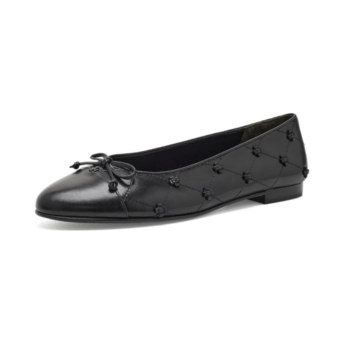 Womens Tory Burch Cap-Toe Bunny Knot Ballets