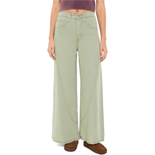 Womens Free People Haven Mid-Rise Baggy Wide-Leg Jeans