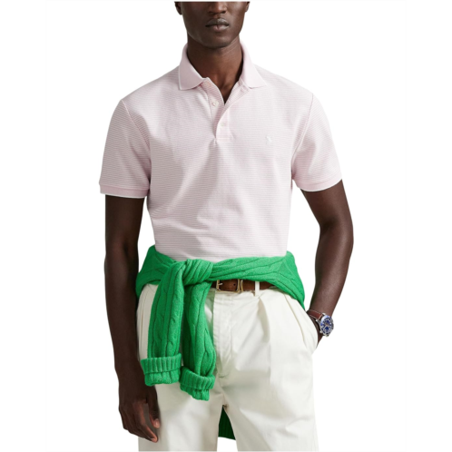 Mens Polo Ralph Lauren Custom Slim Striped Stretch Mesh Polo