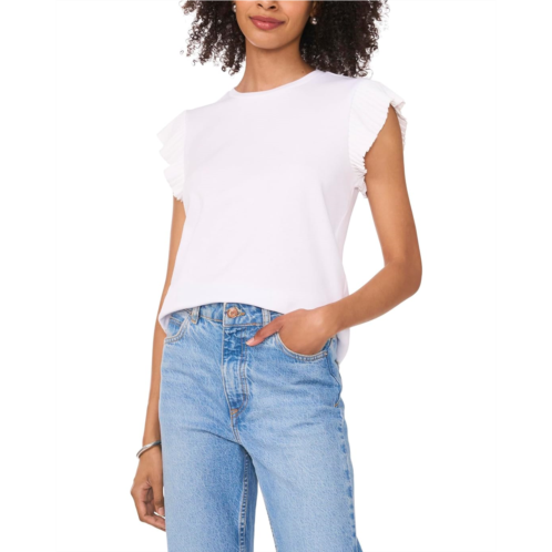 Vince Camuto Crewneck With Pleated Ruffles
