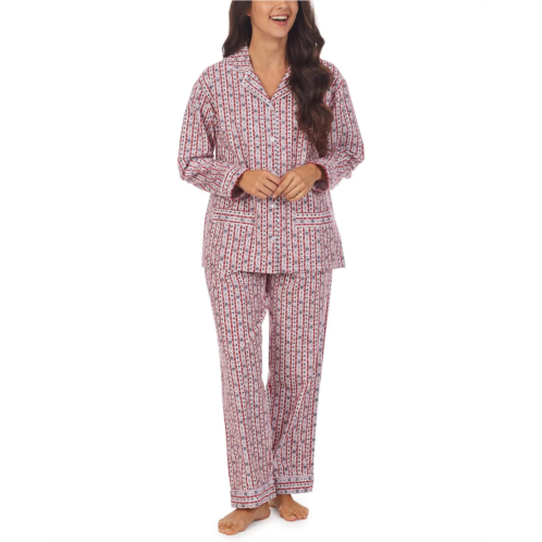 Womens Lanz of Salzburg Classic Notch Collar Flannel PJ Set