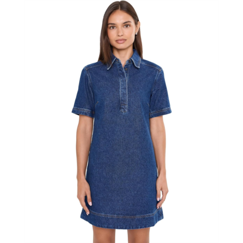 Womens Madewell Polo Mini Dress in Airy Denim