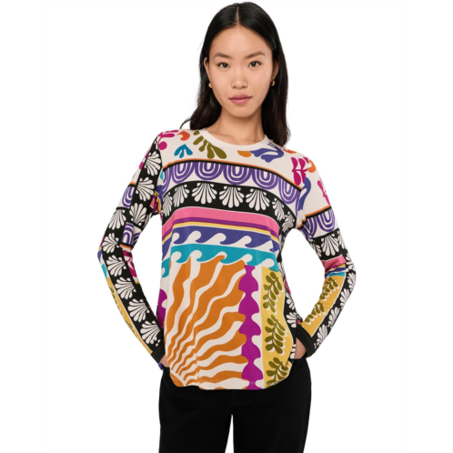 Johnny Was The Janie Favorite Long Sleeve Crew Neck Swing Tee