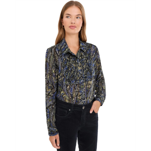 Womens NICZOE Petite Portobello Paisley Chiffon Shirt