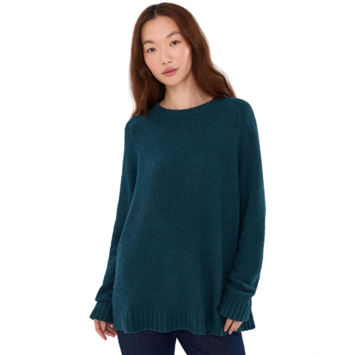 Womens Eileen Fisher Organic Cotton Fluff Crew Neck Sweater