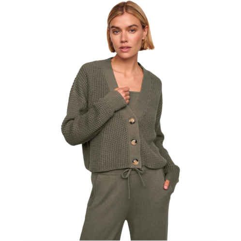 Womens Eberjey Recycled Sweater Cropped Cardigan