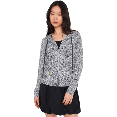 Womens Jamie Sadock Ocelot Front Zip Hoodie