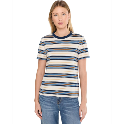 Womens Madewell Stripe Perfect Crew Neck Tee