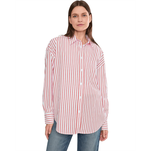 Womens Faherty Coastal Poplin Relaxed Shirt