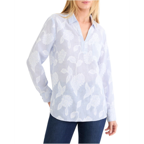NICZOE Petite Sky Striped Jacquard Top
