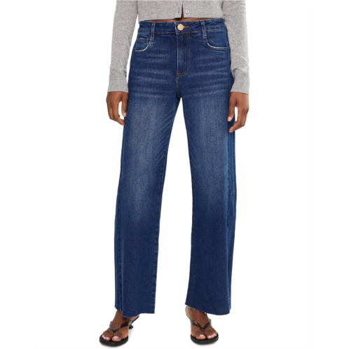 Womens KUT from the Kloth Meg High-Rise Wide Leg Side Panel Raw Hem