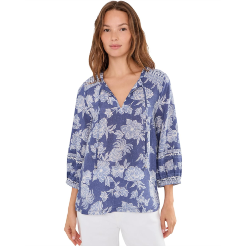 Womens Tommy Bahama Breezy Blooms 3/4 Sleeve Blouse