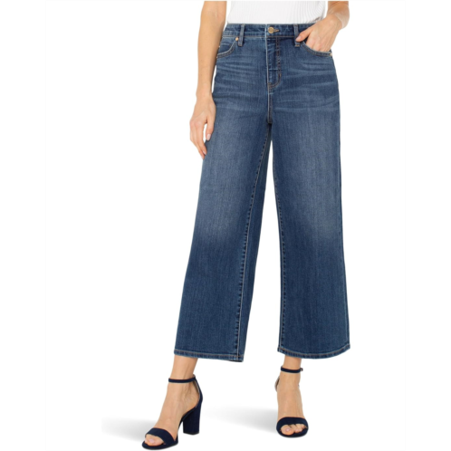 Liverpool Los Angeles Petite Stride High-Rise Crop Wide Jeans
