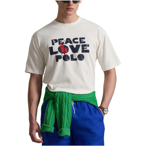 Mens Polo Ralph Lauren Classic Fit Peace Love Polo T-Shirt