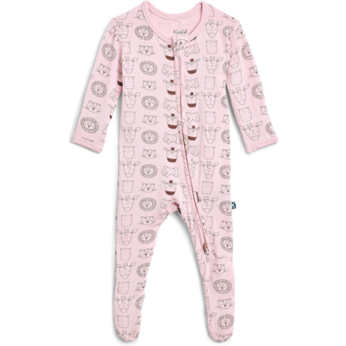 Kickee Pants Kids Print Footie with 2 Way Zipper (Infant)