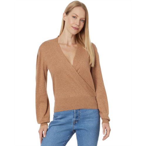 Womens Lilla P Long Sleeve Surplice Sweater