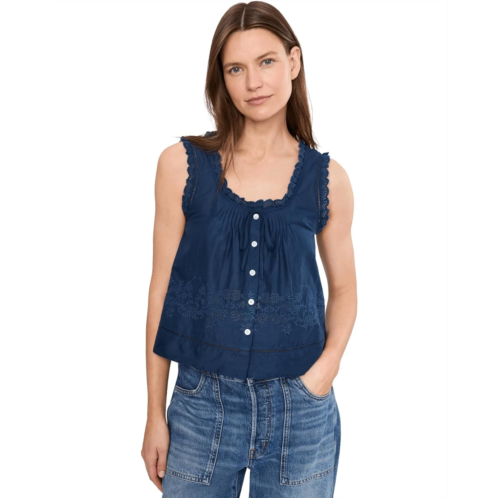 Womens Madewell Leah Top - 60s Cambric