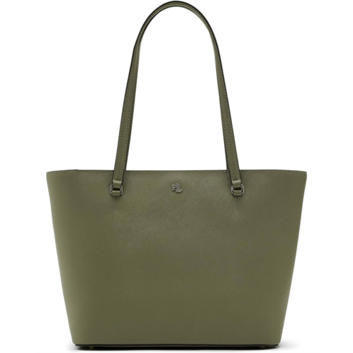 POLO Ralph Lauren Lauren Ralph Lauren Crosshatch Leather Medium Karly Shopper Tote