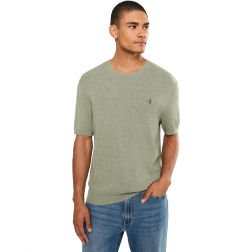 Mens Polo Ralph Lauren Rib Knit Cotton Short Sleeve Sweater