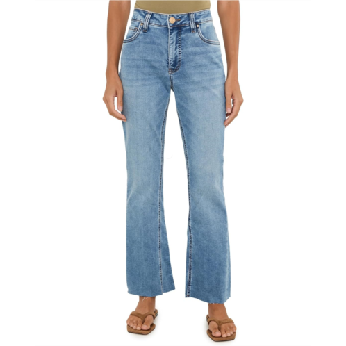 KUT from the Kloth Petite Kelly High-Rise Fab AB Kick Flare Inset Leg in Legend