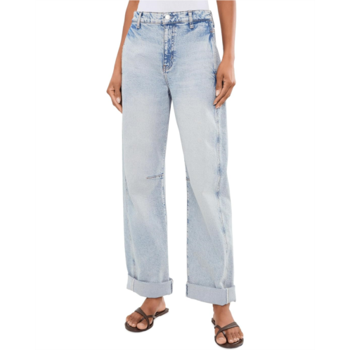 AG Jeans Mercer High-Rise Cuffed Barrel Jeans in Highway 29