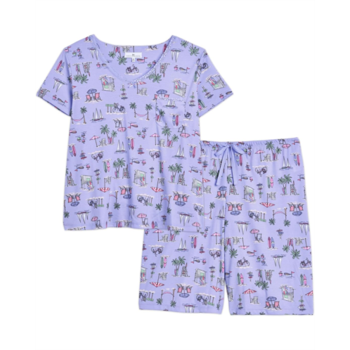 Karen Neuburger Plus Size V-Neck Tee & Bermuda Shorts Pajama Set