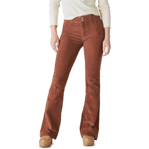Lucky Brand High-Rise Stevie Flare in Hot Coca