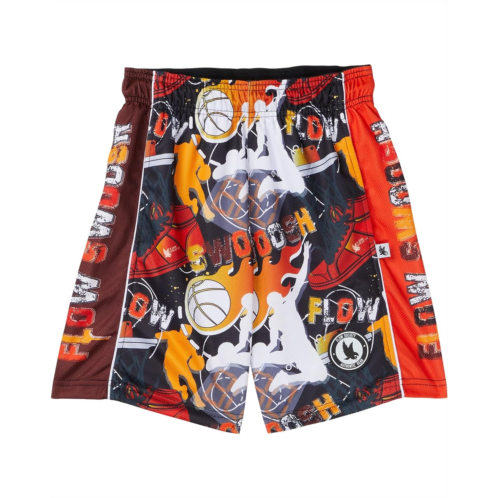 Flow SOCIETY Boys Flow Swoosh Black & Red Attack Shorts (Little Kid/Big Kid)