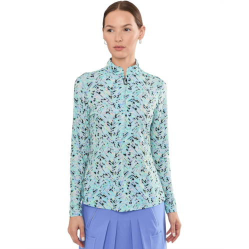 Jamie Sadock Sunsense Shattered Long Sleeve Quarter Zip