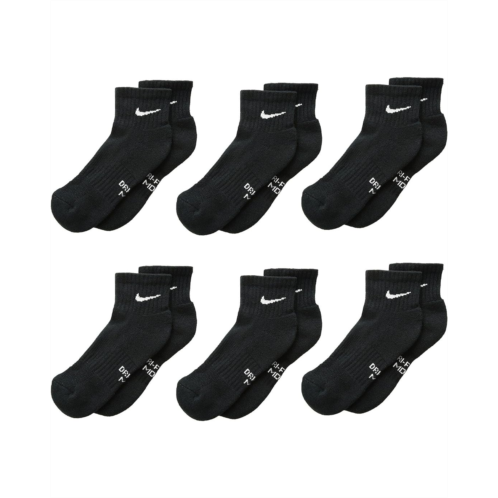 Kids Nike Kids Performance Cushioned Dri-FIT Quarter Training Socks 6-Pair Pack (Little Kid/Big Kid)