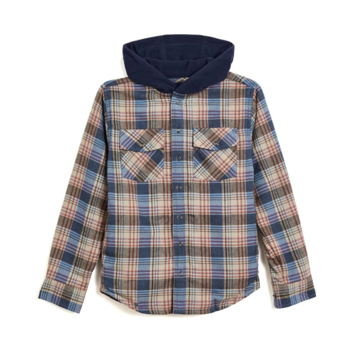 L.L.Bean Kids Kids LLBean Kids Fleece Lined Flannel Shirt Hooded Plaid (Big Kid)