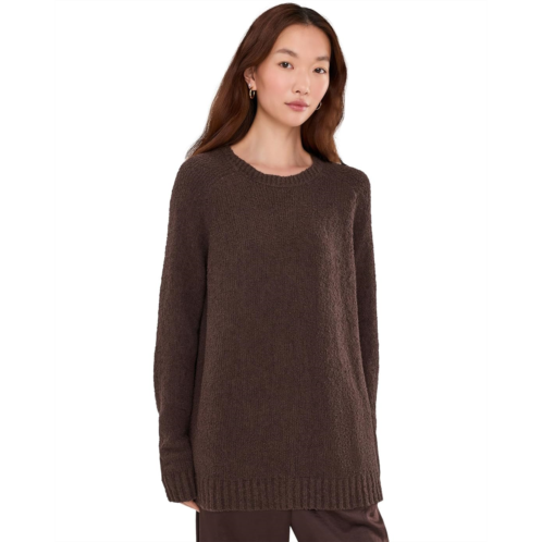 Womens Eileen Fisher Organic Cotton Fluff Crew Neck Sweater