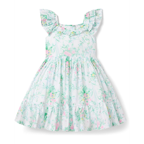 Girls Janie and Jack White Floral Dress (Toddler/Little Kids/Big Kids)