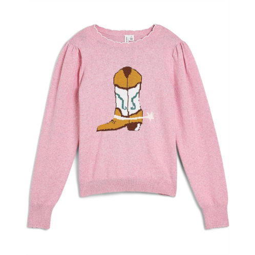 Girls Janie and Jack Cowboy Boot Intarsia Sweater (Toddler/Little Kid/Big Kid)