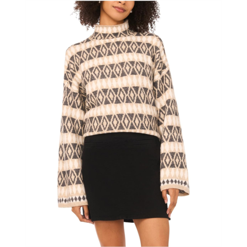 Womens Vince Camuto Diamond Pattern Turtleneck