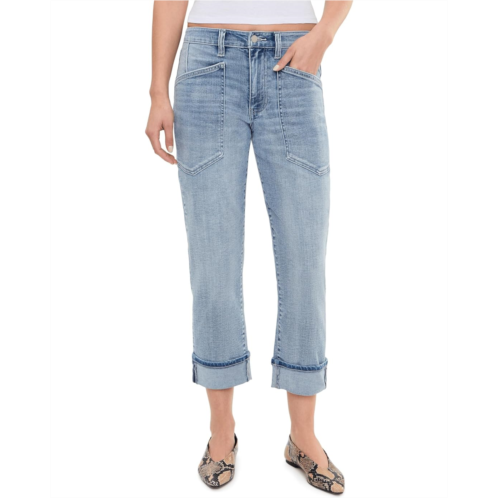 Womens Liverpool Los Angeles 28 Marley Mid-Rise Cropped Girlfriend Jeans Cuffed