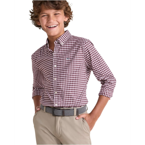 Vineyard Vines Kids Skysail Gingham Performance Cotton Shirt (Toddler/Little Kid/Big Kid)