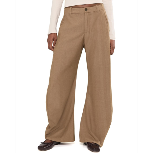 Womens Free People Spotlight Menswear Barrel Trousers