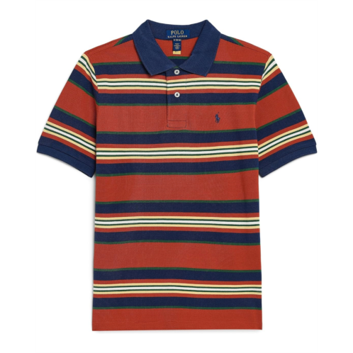 Boys Polo Ralph Lauren Kids Striped Cotton Mesh Polo Shirt (Big Kid)