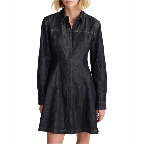 Womens Madewell Seamed Shirt Mini Dress In Rinse