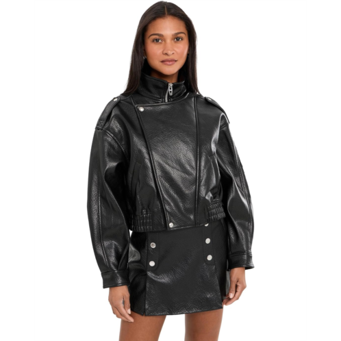 Womens Blank NYC Night Moves Vegan Leather Jacket