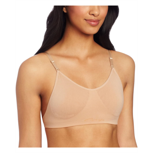 Womens Capezio Seamless Clear Back Bra With Transition Straps