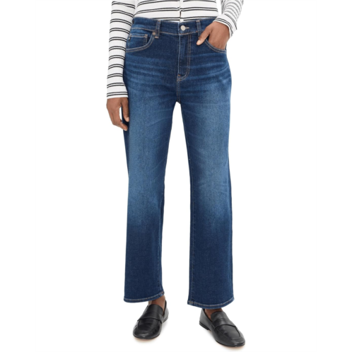 AG Jeans Brinley Mid-Rise Straight Crop in Outspoken