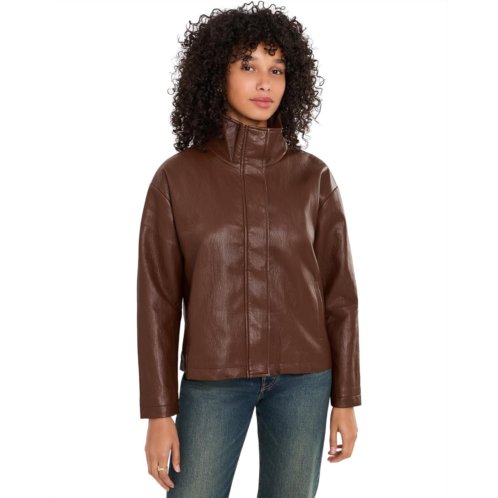 Womens KUT from the Kloth Wren Drop Shoulder Polyurethane Leather Jacket