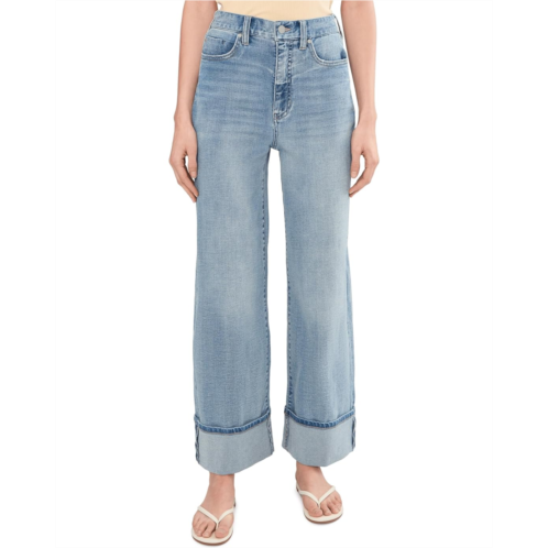 Womens Liverpool Los Angeles Morgan High-Rise Cuffed Wide Leg Jeans 30 Inseam