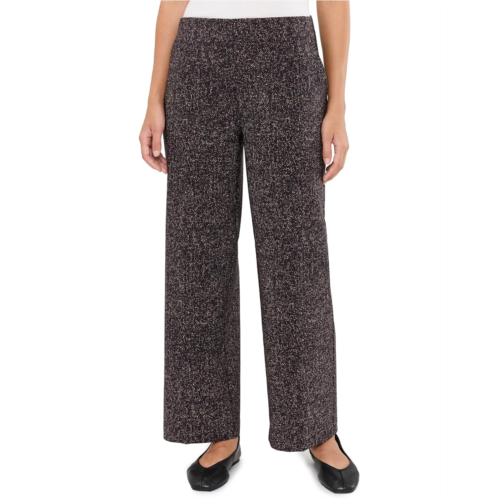 Womens NICZOE Petite Lenox Wide Leg Printed Sleek Stretch Pants