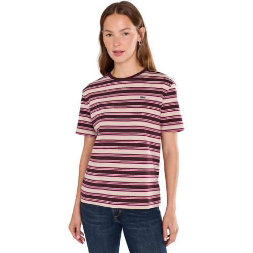 Womens Lacoste Striped Jersey T-Shirt