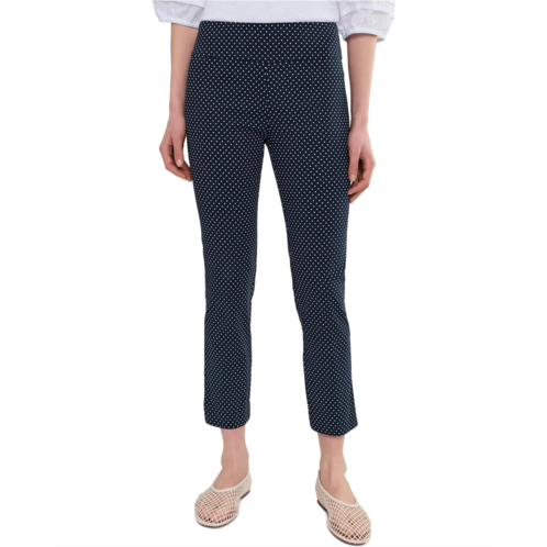 Womens Elliott Lauren Dot To Dot - Elastic Waist Pull On Crop Pant With Side Vent